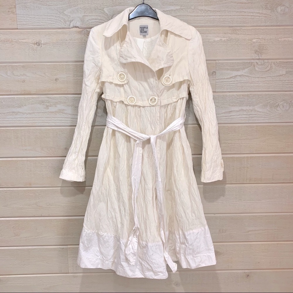 Anthropologie Cream Trench Coat